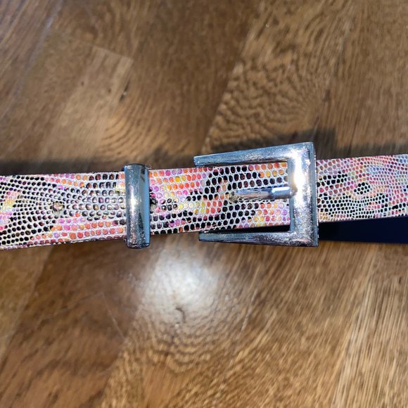 Rainbow snake skin skinny belt - Picture 1 of 4